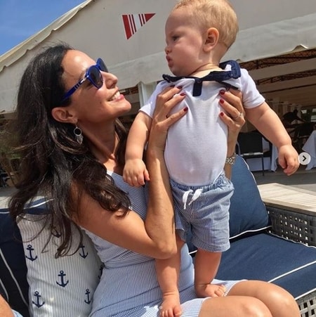 Natalie Solis spending time with her nephew